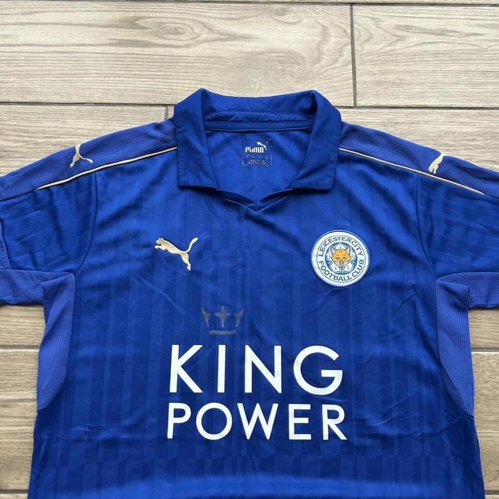 Y2K Leicester City Puma 2017 2018 Blue Jersey Shirt - Picture 5 of 7